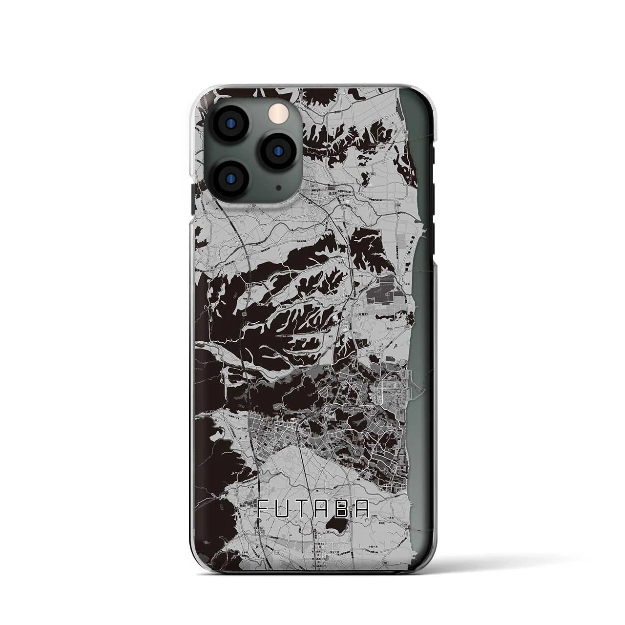 【双葉(福島県)】地図柄iPhoneケース(クリアタイプ)