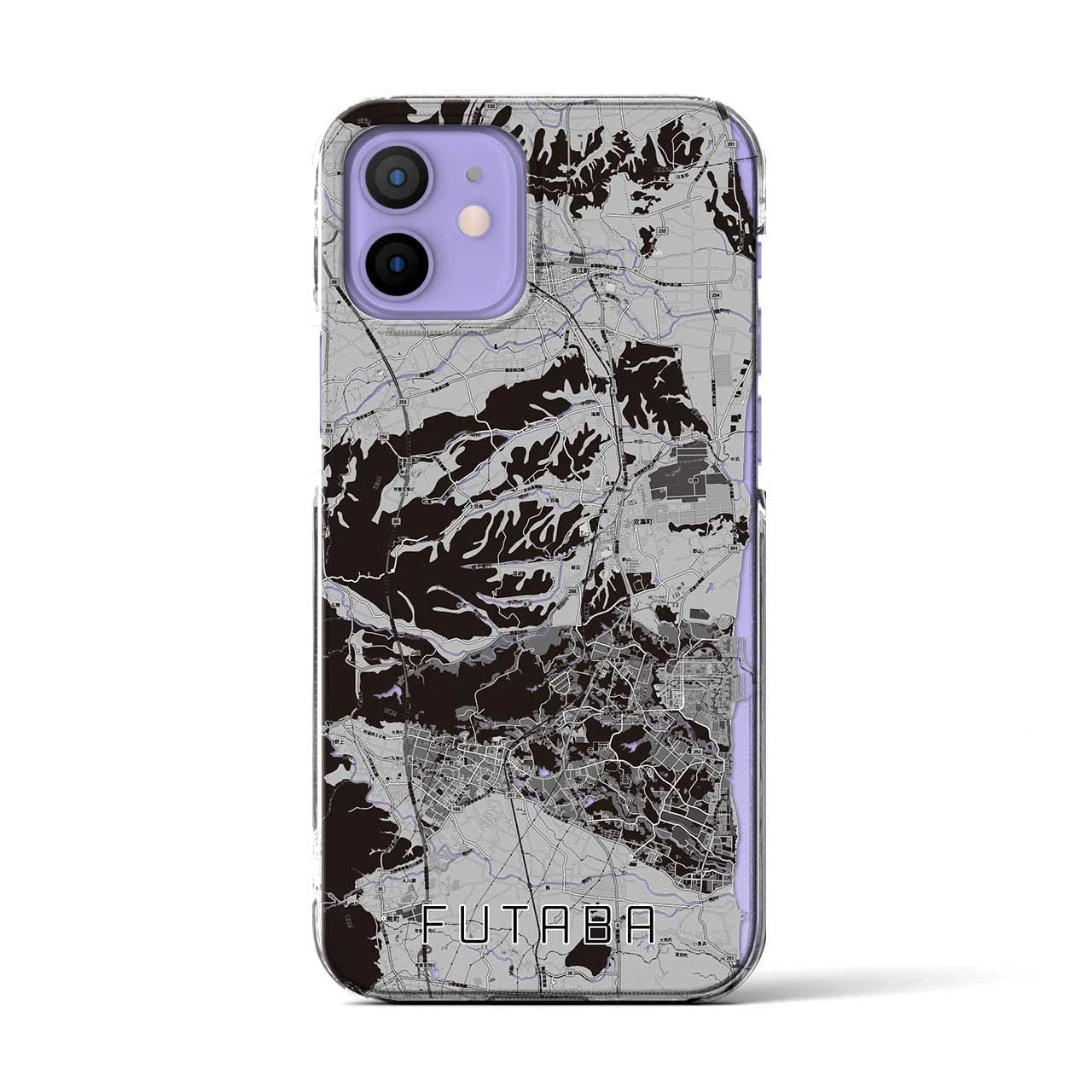 【双葉(福島県)】地図柄iPhoneケース(クリアタイプ)