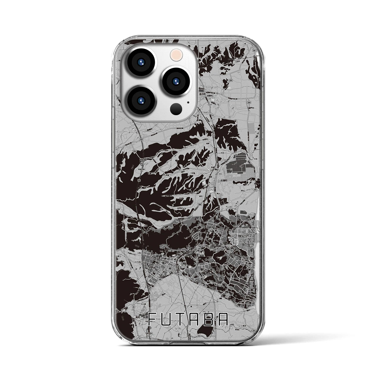 【双葉(福島県)】地図柄iPhoneケース(クリアタイプ)