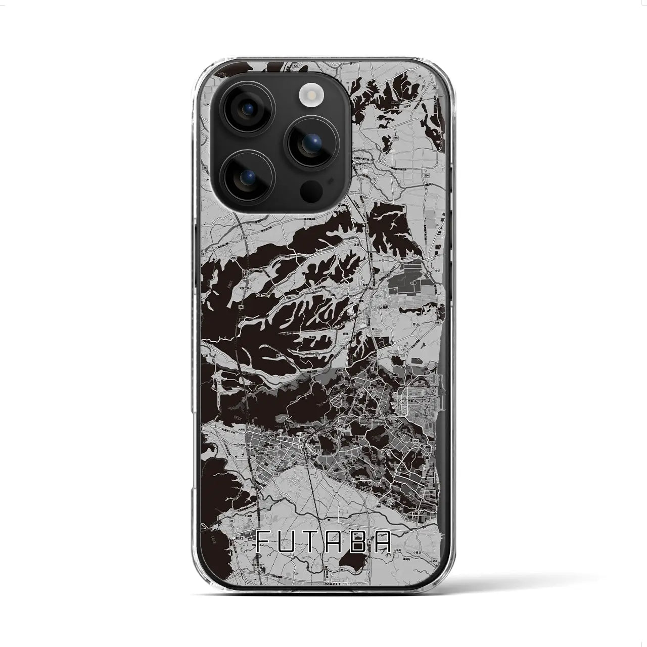 【双葉(福島県)】地図柄iPhoneケース(クリアタイプ)