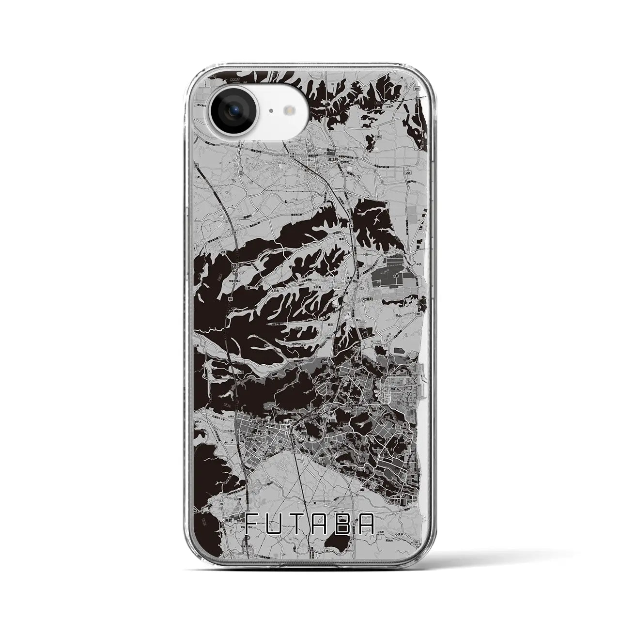 【双葉(福島県)】地図柄iPhoneケース(クリアタイプ)