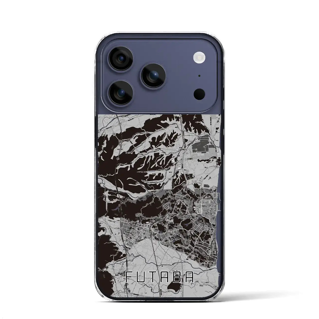 【双葉(福島県)】地図柄iPhoneケース(クリアタイプ)