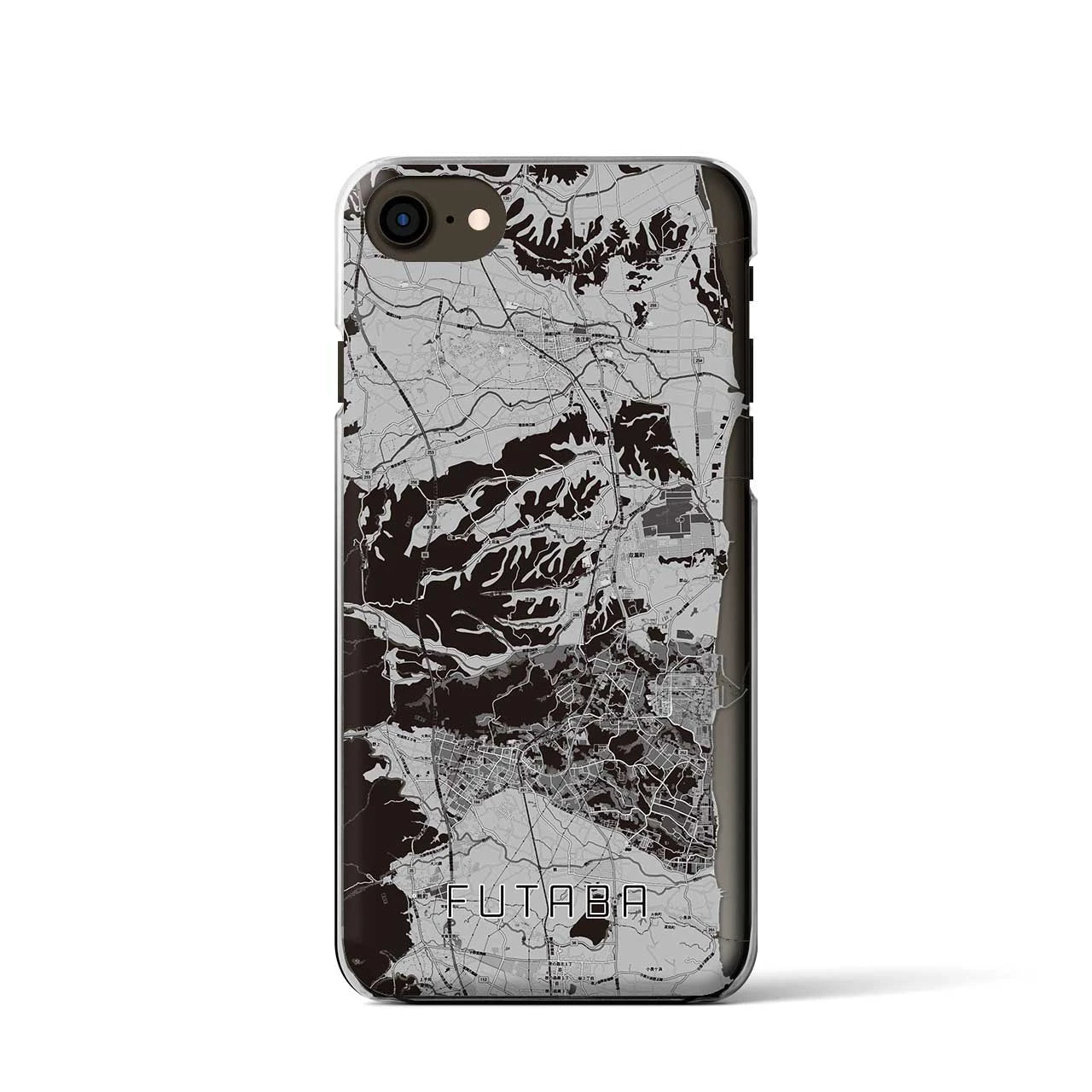 【双葉(福島県)】地図柄iPhoneケース(クリアタイプ)