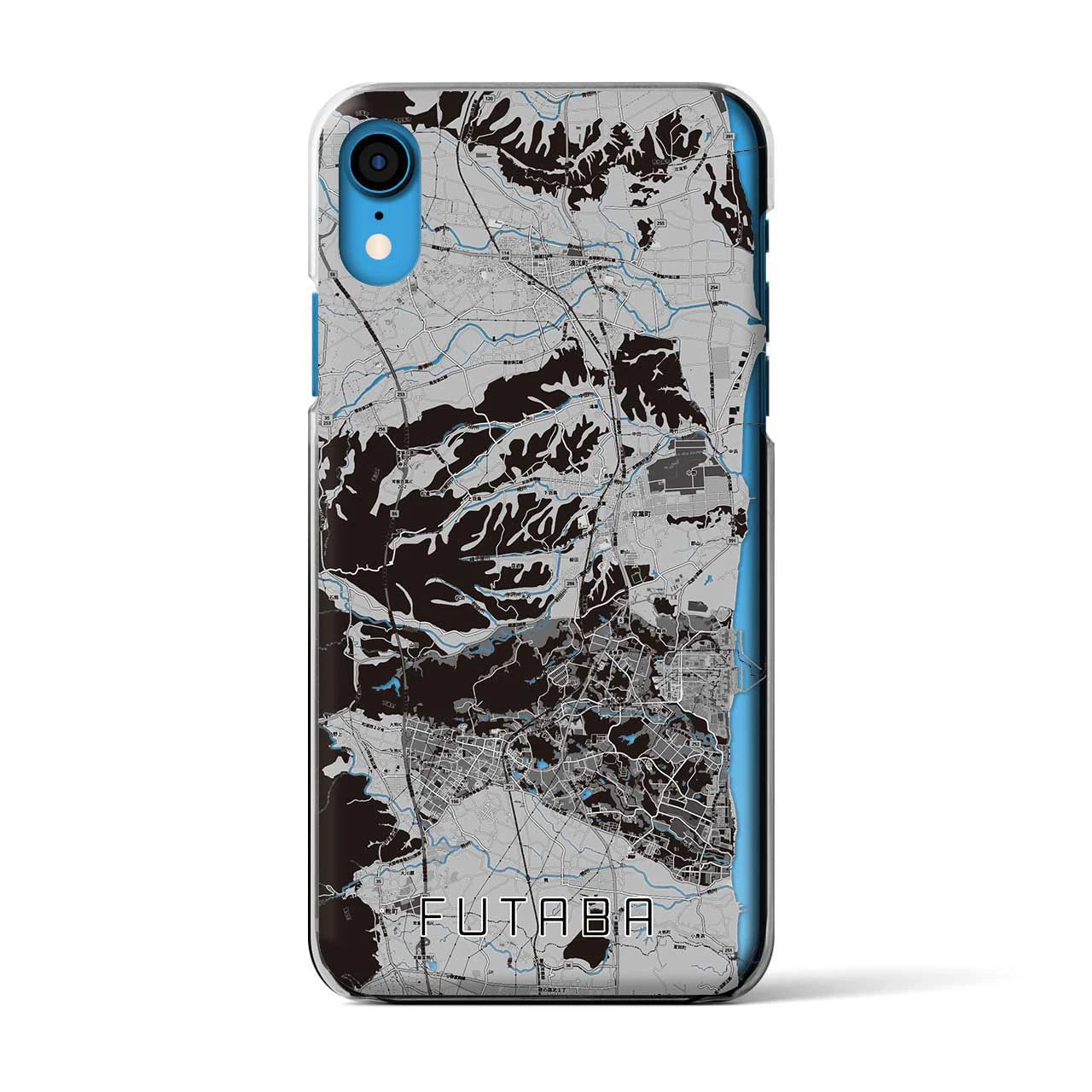 【双葉(福島県)】地図柄iPhoneケース(クリアタイプ)