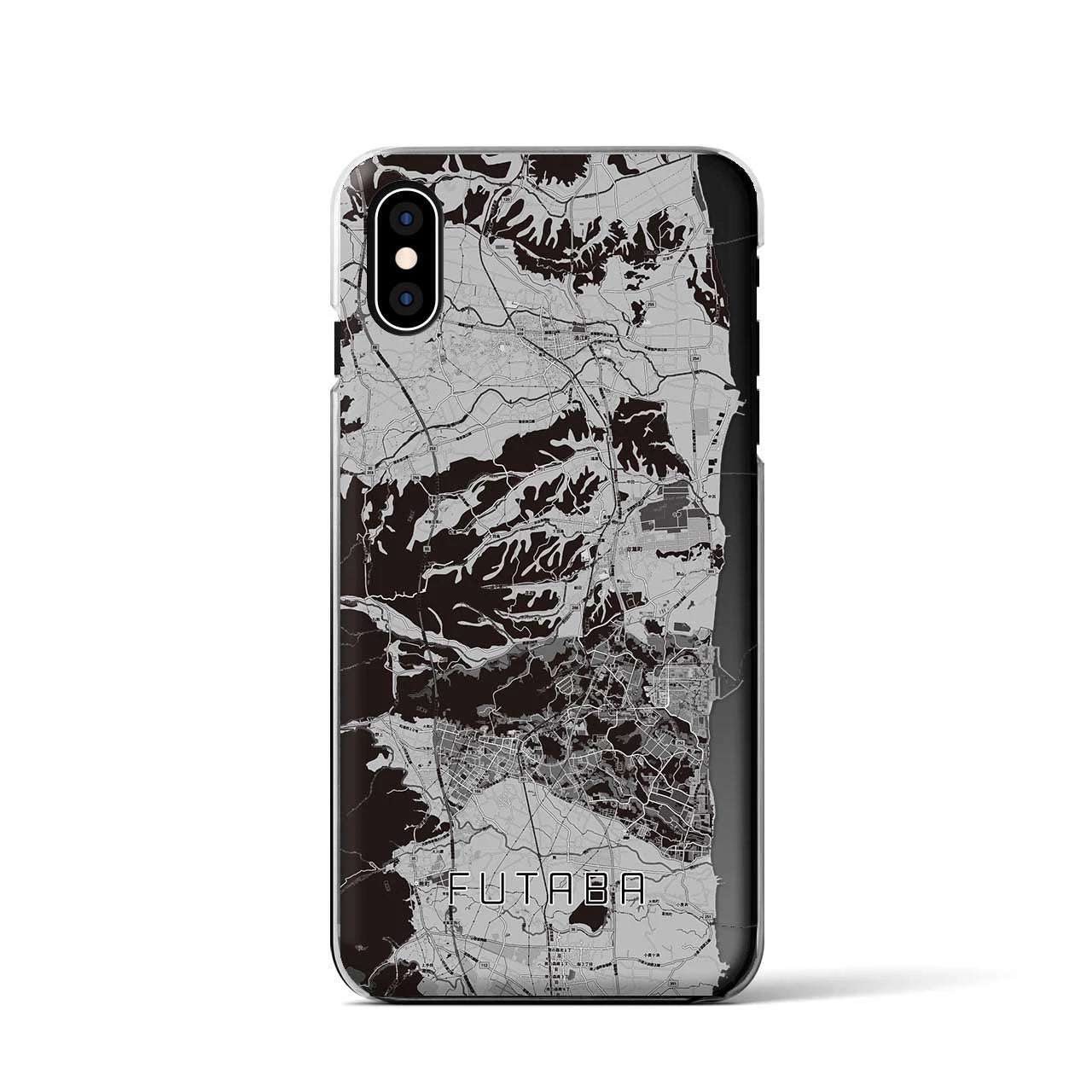 【双葉(福島県)】地図柄iPhoneケース(クリアタイプ)