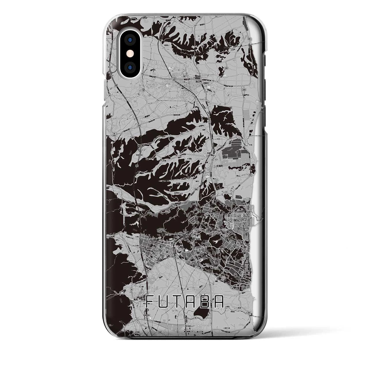 【双葉(福島県)】地図柄iPhoneケース(クリアタイプ)