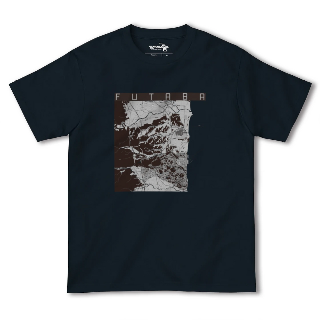 【双葉(福島県)】地図柄ヘビーウェイトTシャツ