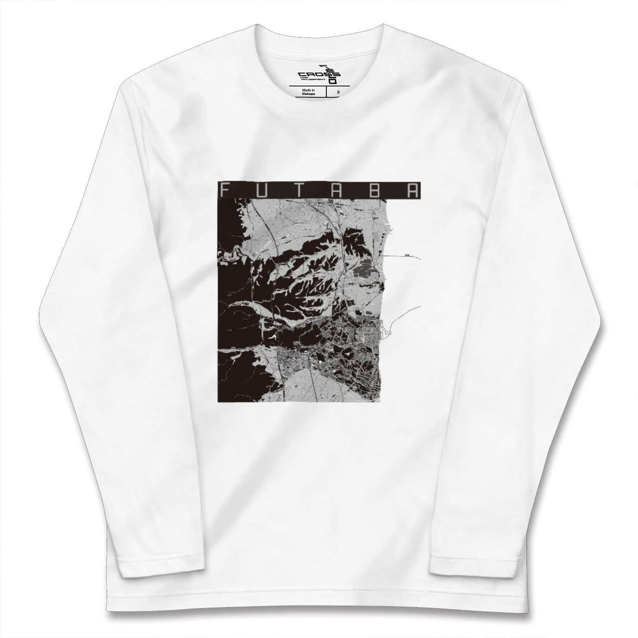 【双葉(福島県)】地図柄ロングスリーブTシャツ