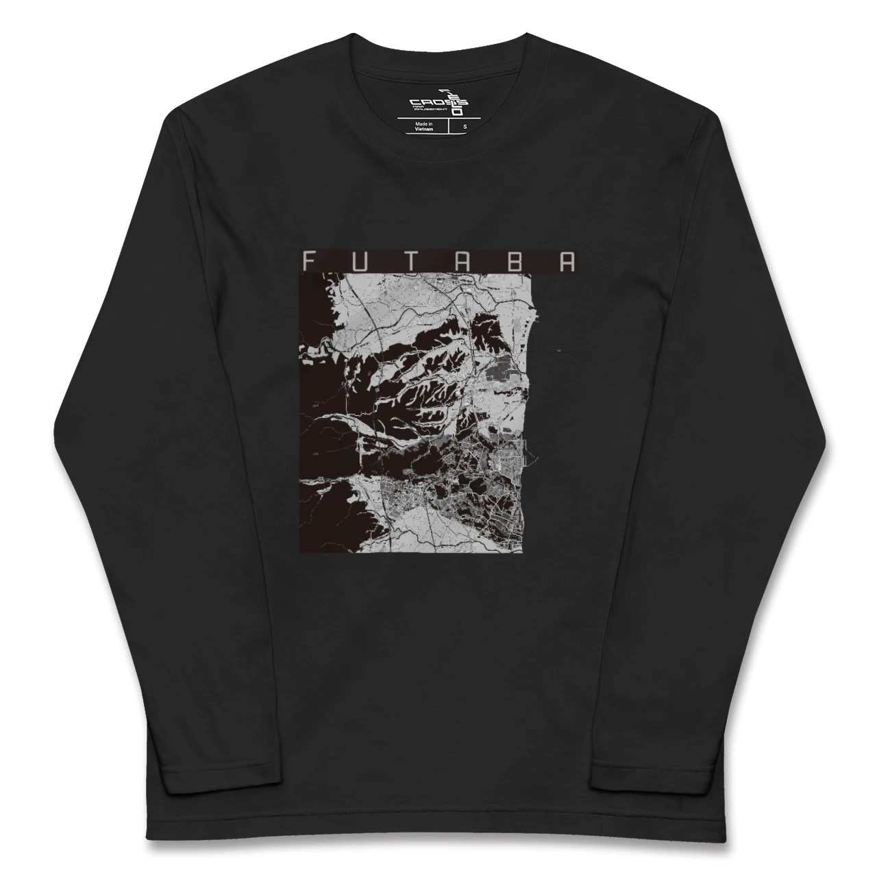 【双葉(福島県)】地図柄ロングスリーブTシャツ