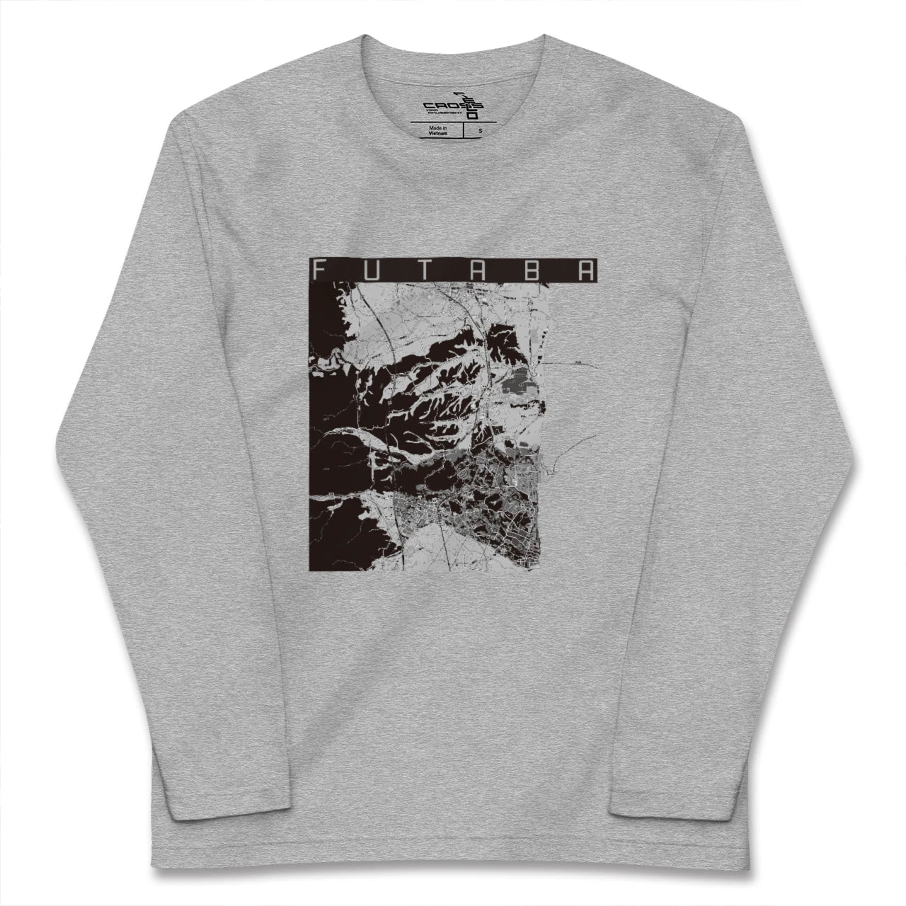 【双葉(福島県)】地図柄ロングスリーブTシャツ