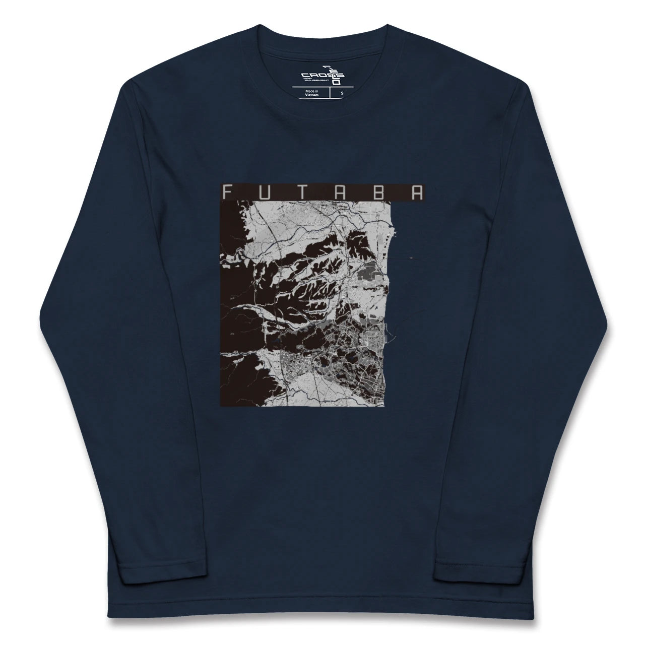 【双葉(福島県)】地図柄ロングスリーブTシャツ