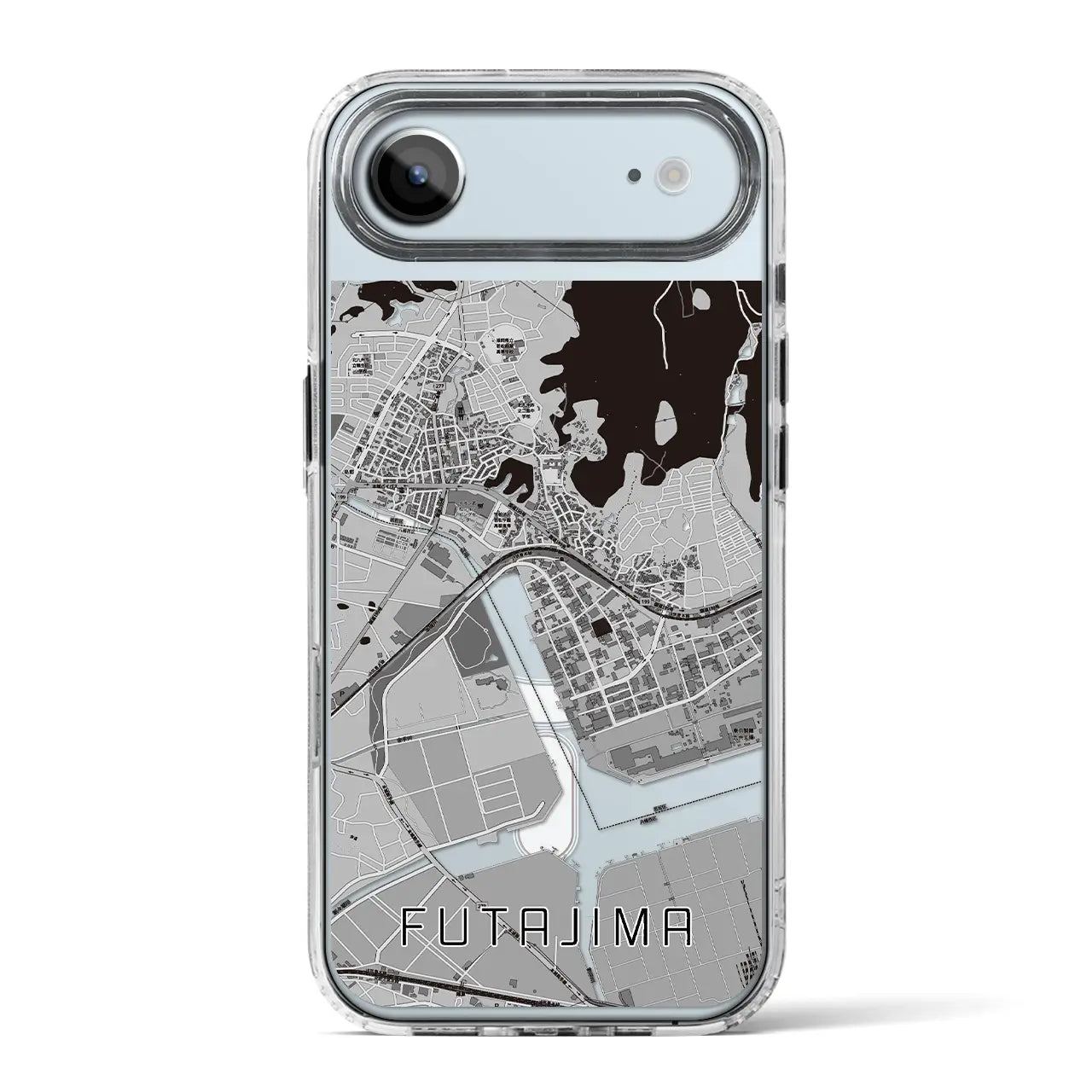 【二島(福岡県)】地図柄iPhoneケース(MagSafeタイプ)