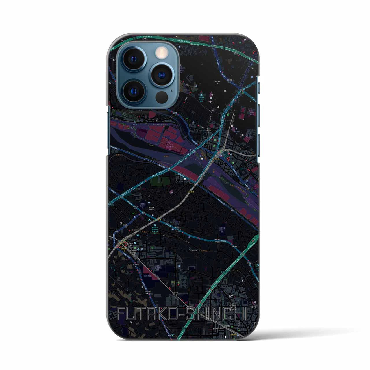 【二子新地(神奈川県)】地図柄iPhoneケース(バックカバータイプ)