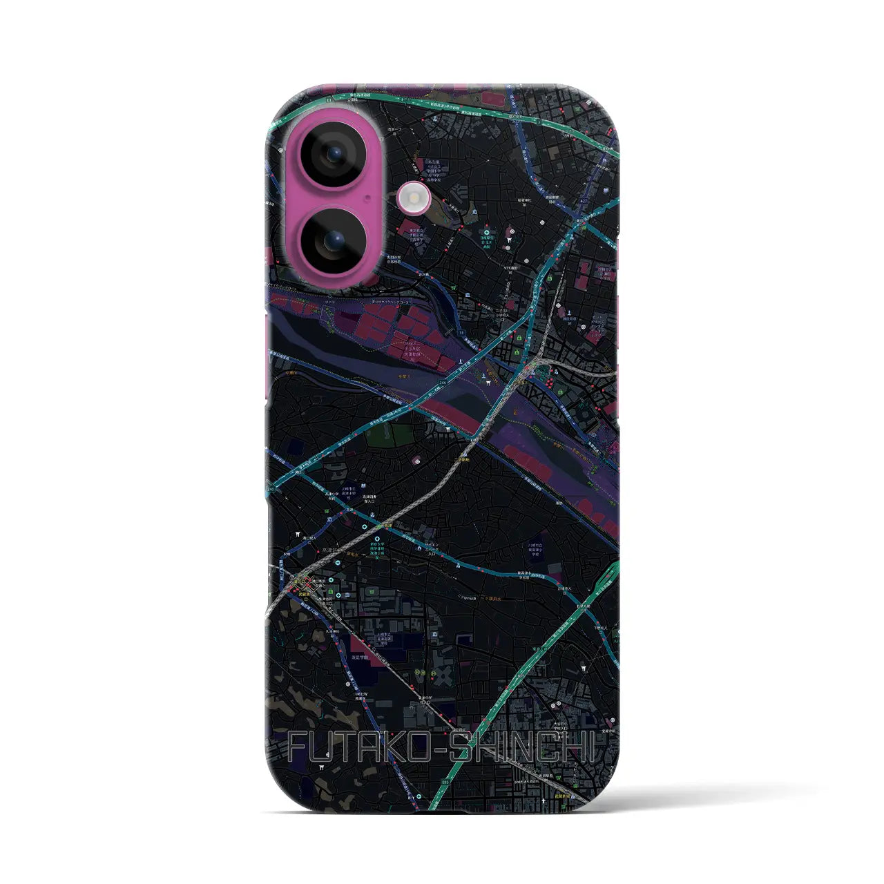 【二子新地(神奈川県)】地図柄iPhoneケース(バックカバータイプ)