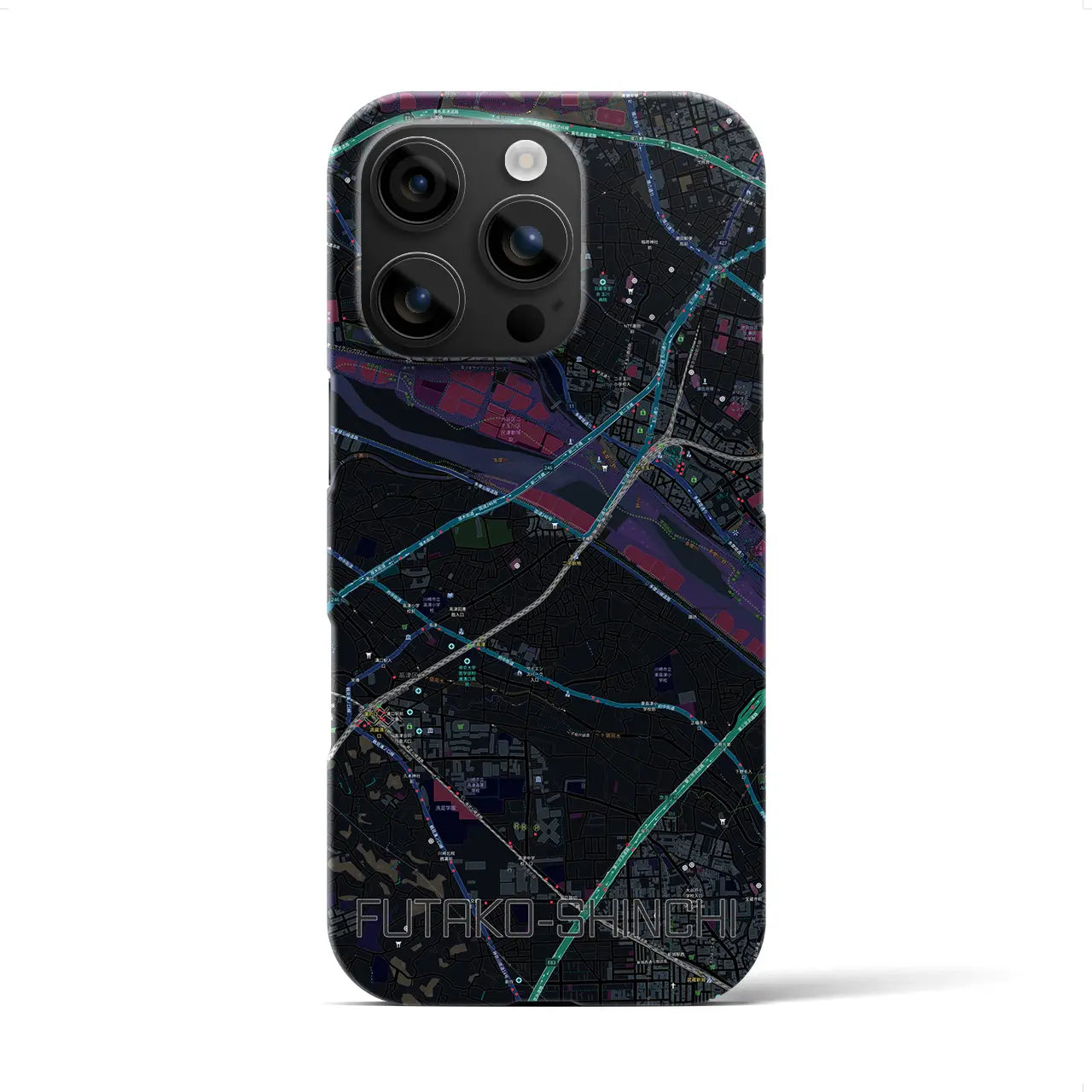 【二子新地(神奈川県)】地図柄iPhoneケース(バックカバータイプ)