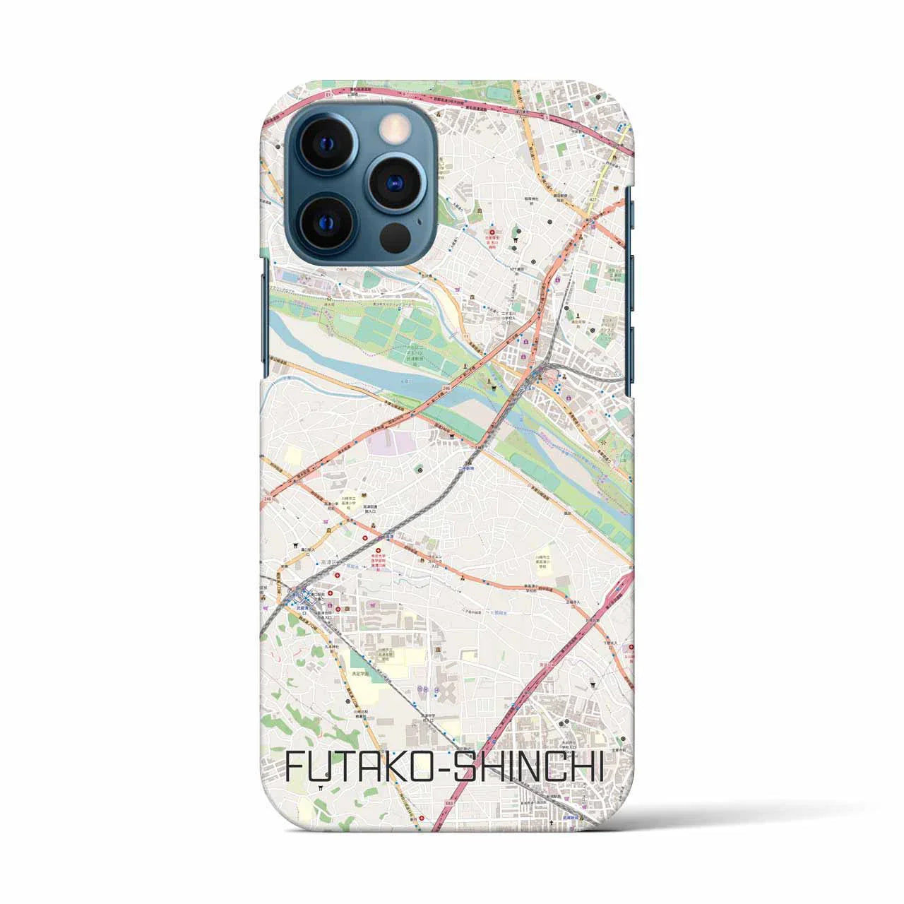 【二子新地(神奈川県)】地図柄iPhoneケース(バックカバータイプ)
