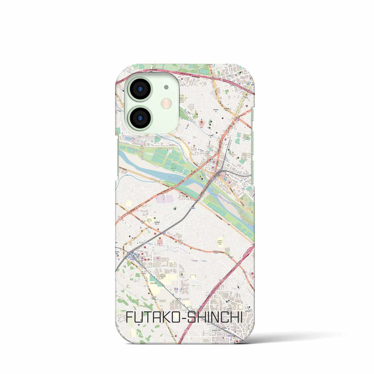 【二子新地(神奈川県)】地図柄iPhoneケース(バックカバータイプ)