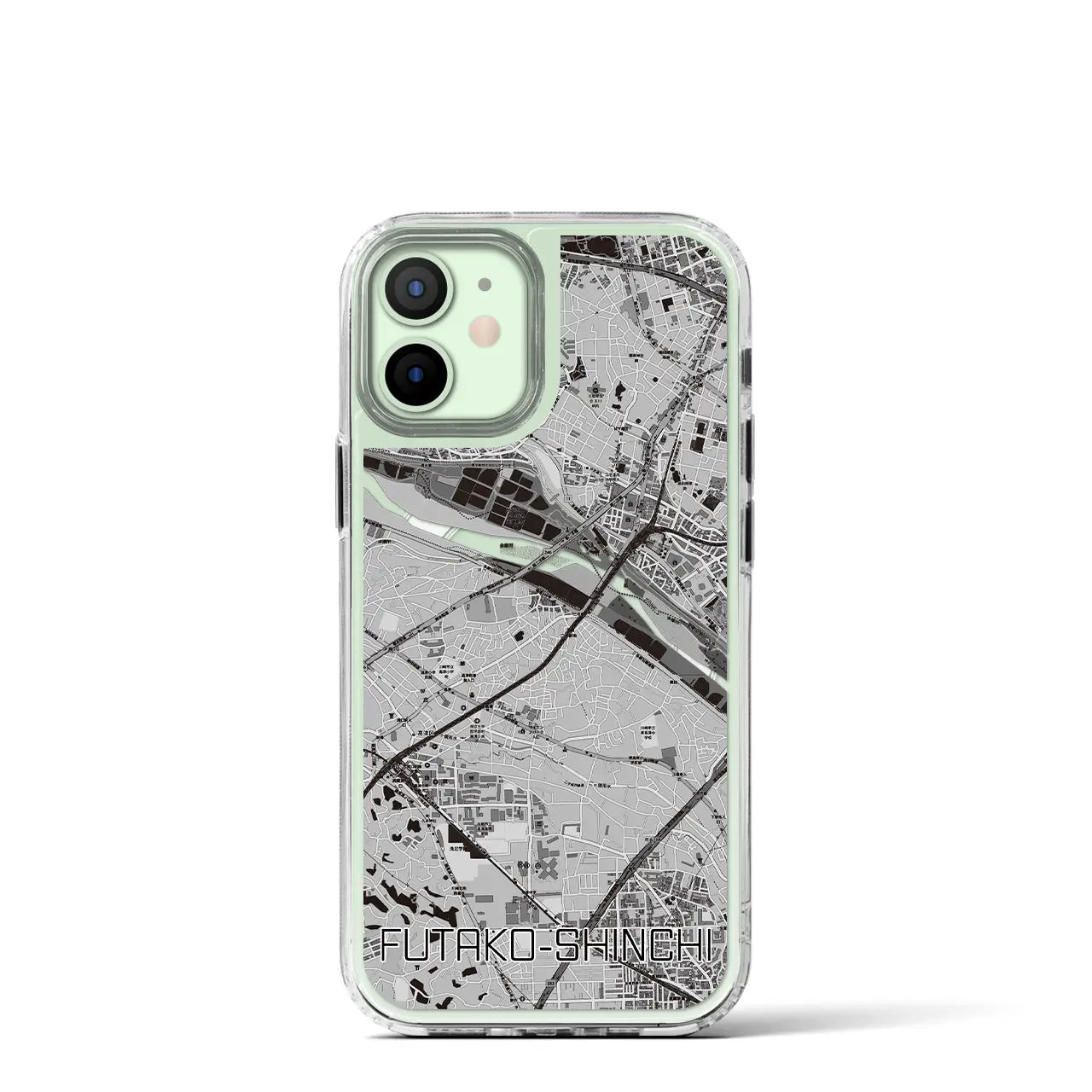 【二子新地(神奈川県)】地図柄iPhoneケース(MagSafeタイプ)