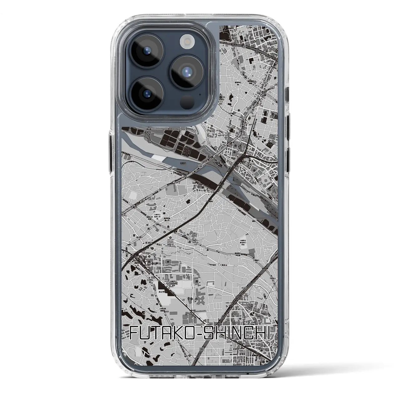 【二子新地(神奈川県)】地図柄iPhoneケース(MagSafeタイプ)