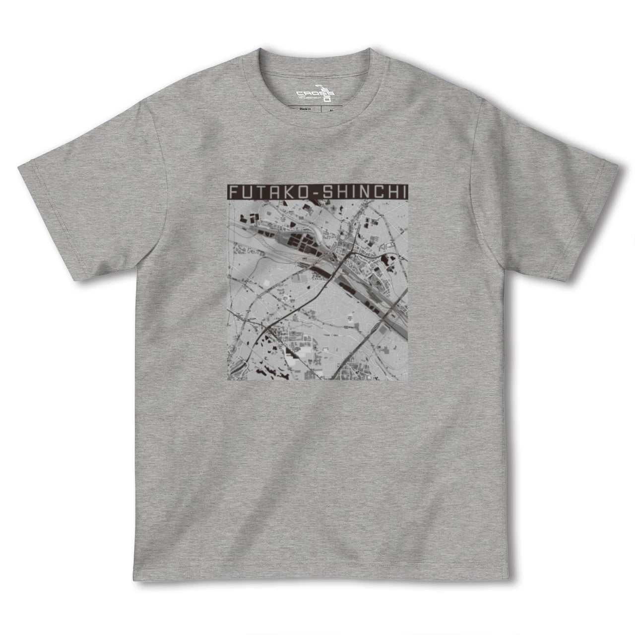 【二子新地(神奈川県)】地図柄ヘビーウェイトTシャツ