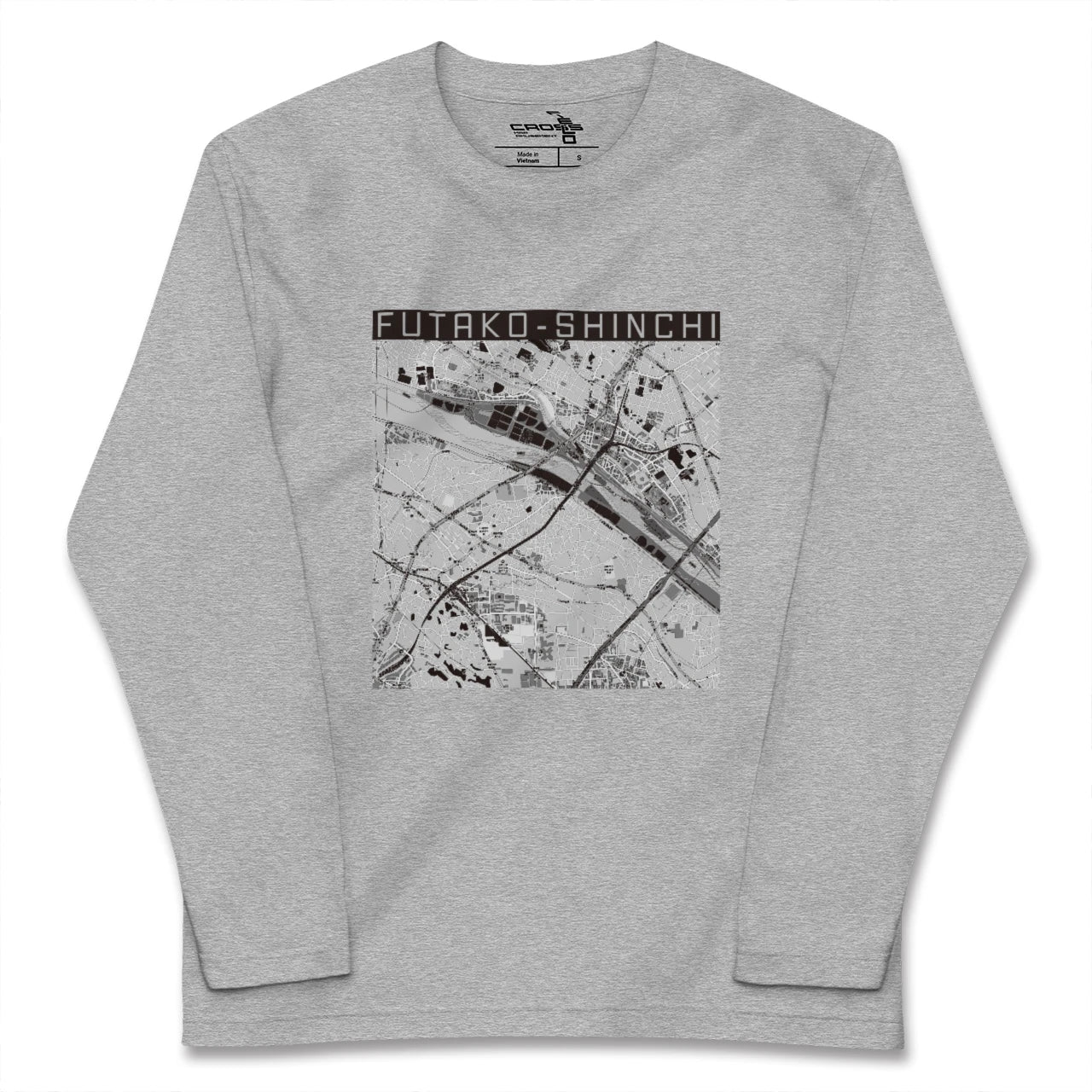 【二子新地(神奈川県)】地図柄ロングスリーブTシャツ