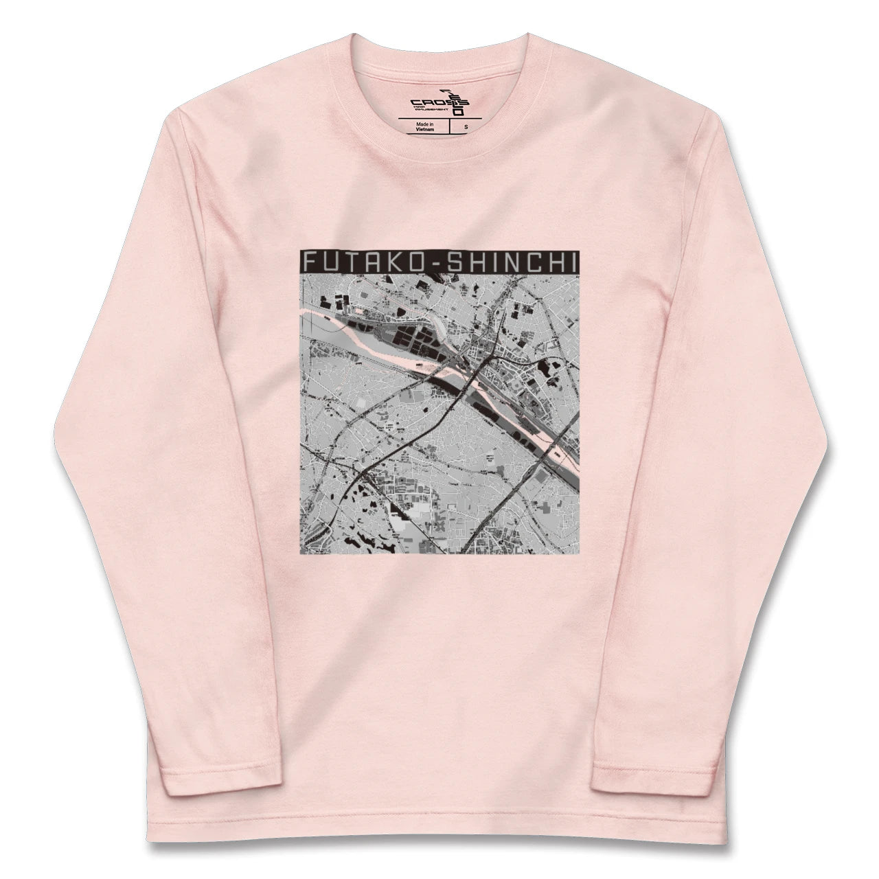 【二子新地(神奈川県)】地図柄ロングスリーブTシャツ