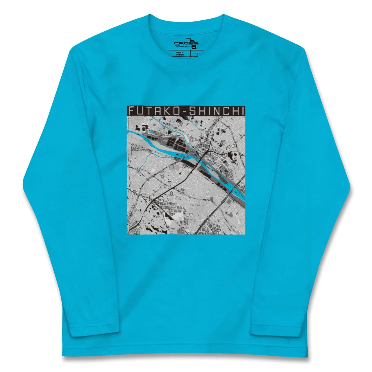 【二子新地(神奈川県)】地図柄ロングスリーブTシャツ