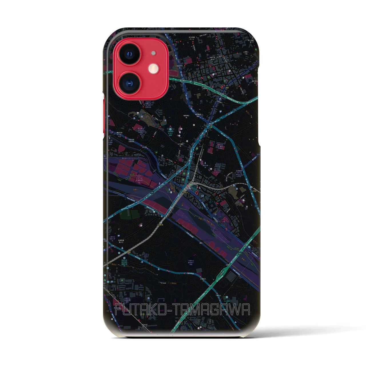 【二子玉川(東京都)】地図柄iPhoneケース(バックカバータイプ)