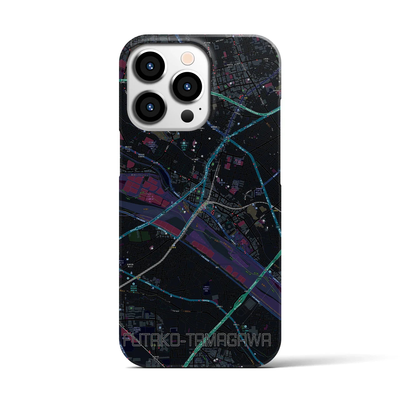 【二子玉川(東京都)】地図柄iPhoneケース(バックカバータイプ)