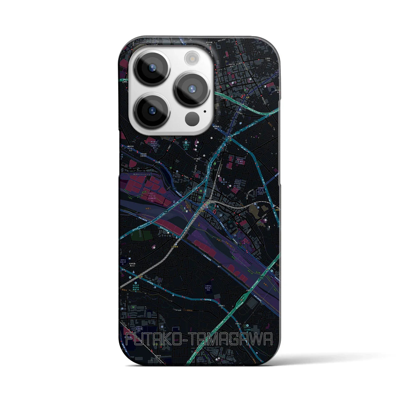【二子玉川(東京都)】地図柄iPhoneケース(バックカバータイプ)