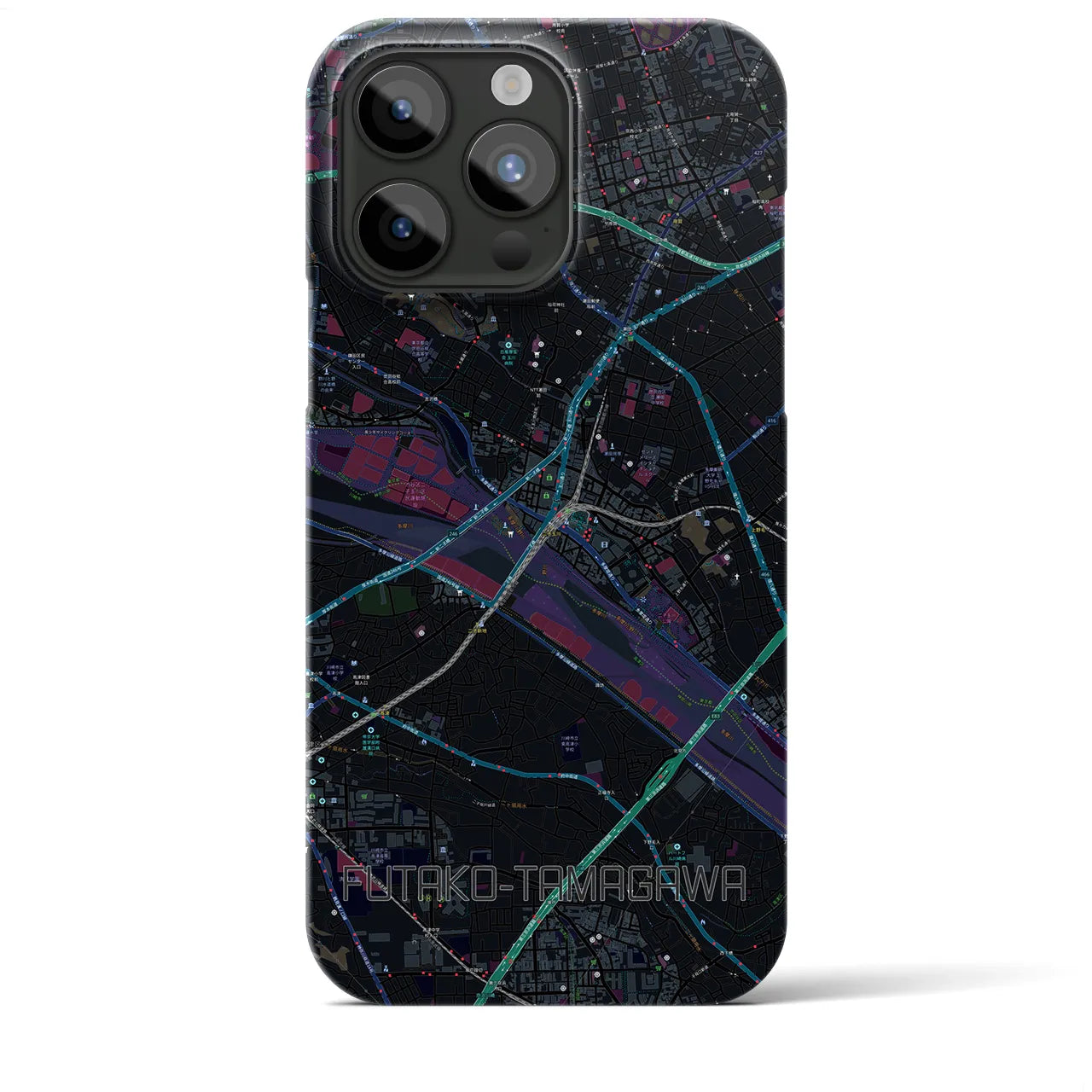 【二子玉川(東京都)】地図柄iPhoneケース(バックカバータイプ)