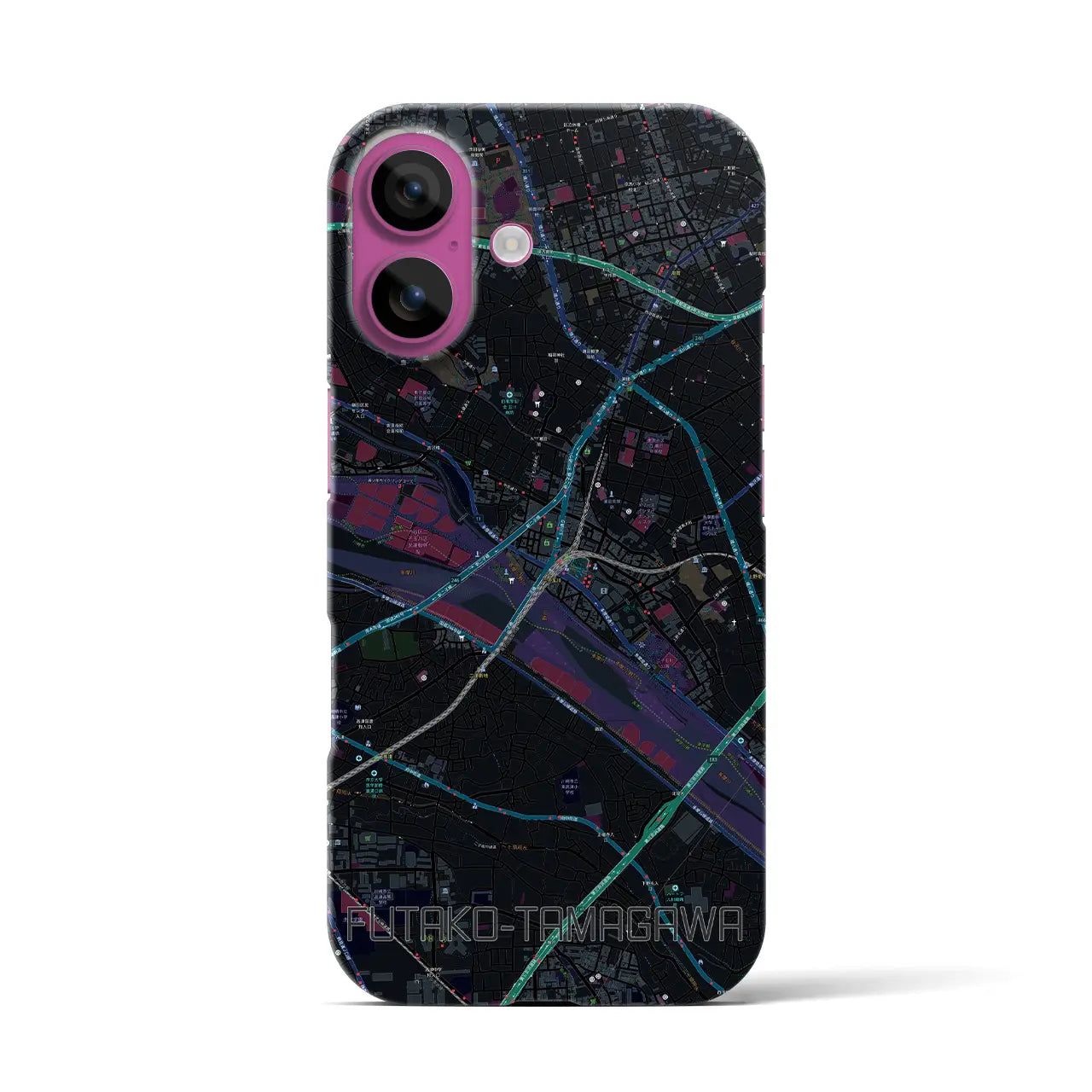 【二子玉川(東京都)】地図柄iPhoneケース(バックカバータイプ)