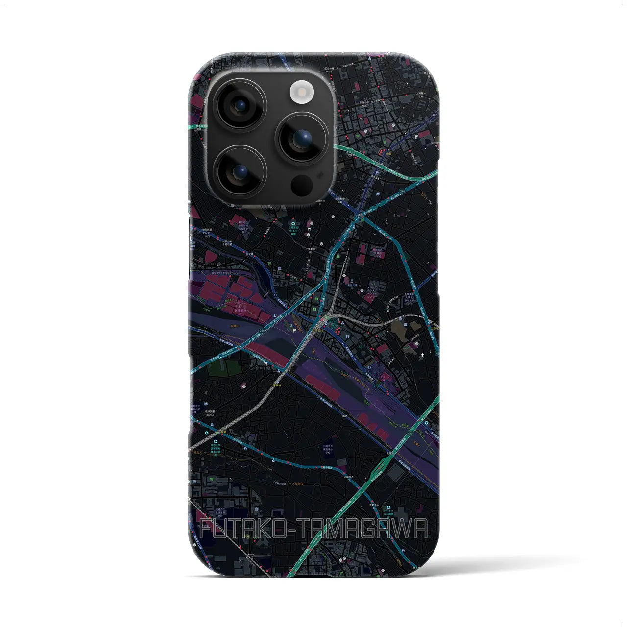 【二子玉川(東京都)】地図柄iPhoneケース(バックカバータイプ)