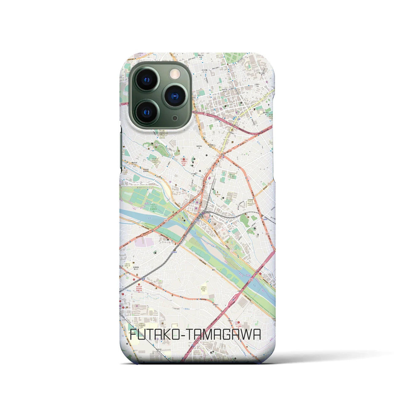 【二子玉川(東京都)】地図柄iPhoneケース(バックカバータイプ)