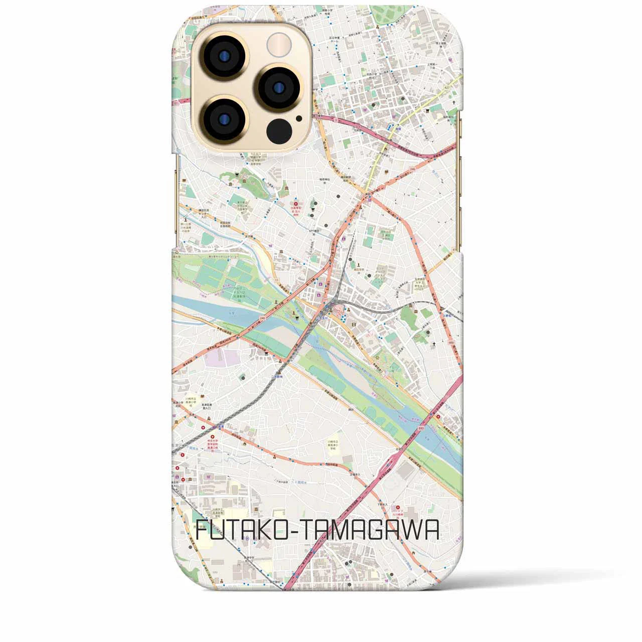 【二子玉川(東京都)】地図柄iPhoneケース(バックカバータイプ)