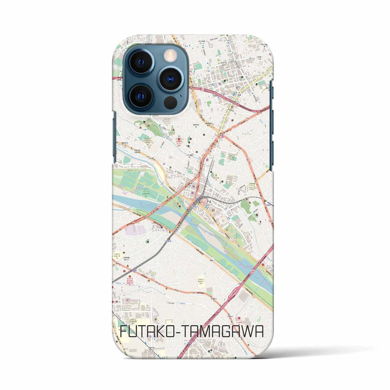 【二子玉川(東京都)】地図柄iPhoneケース(バックカバータイプ)