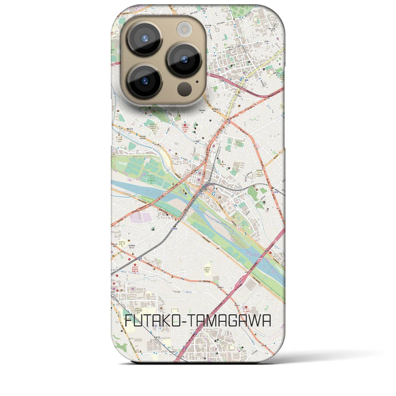 【二子玉川(東京都)】地図柄iPhoneケース(バックカバータイプ)