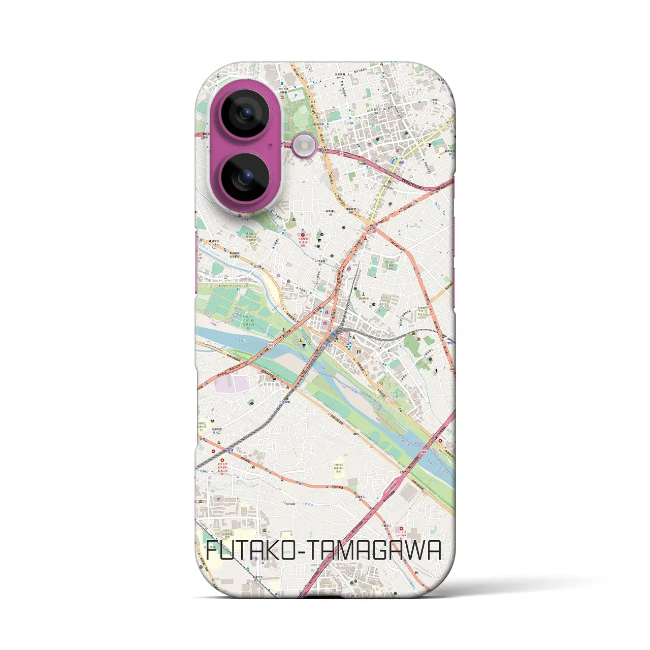 【二子玉川(東京都)】地図柄iPhoneケース(バックカバータイプ)