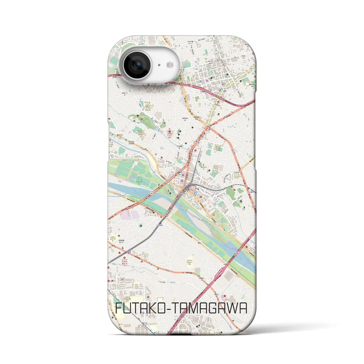 【二子玉川(東京都)】地図柄iPhoneケース(バックカバータイプ)