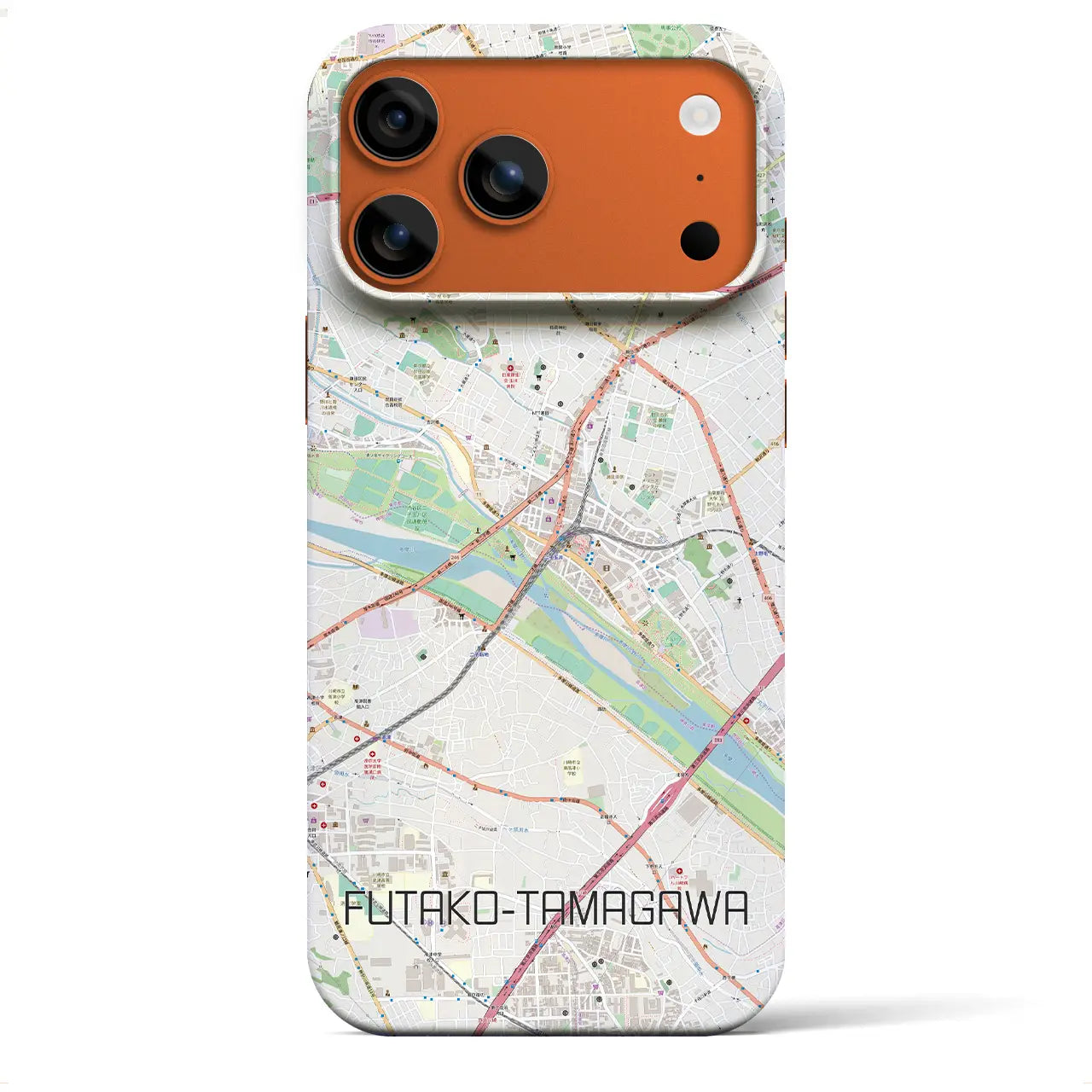 【二子玉川(東京都)】地図柄iPhoneケース(バックカバータイプ)