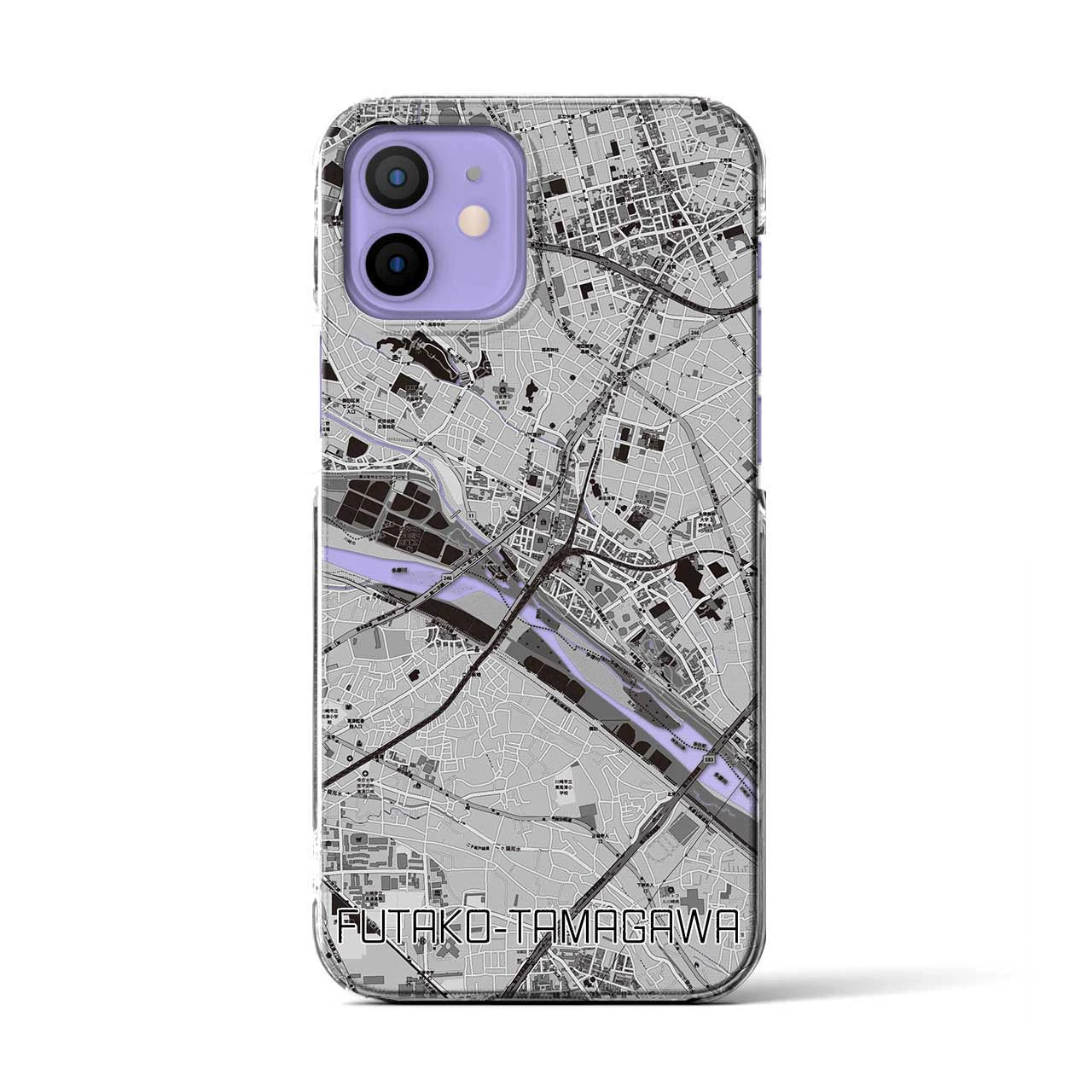 【二子玉川(東京都)】地図柄iPhoneケース(クリアタイプ)