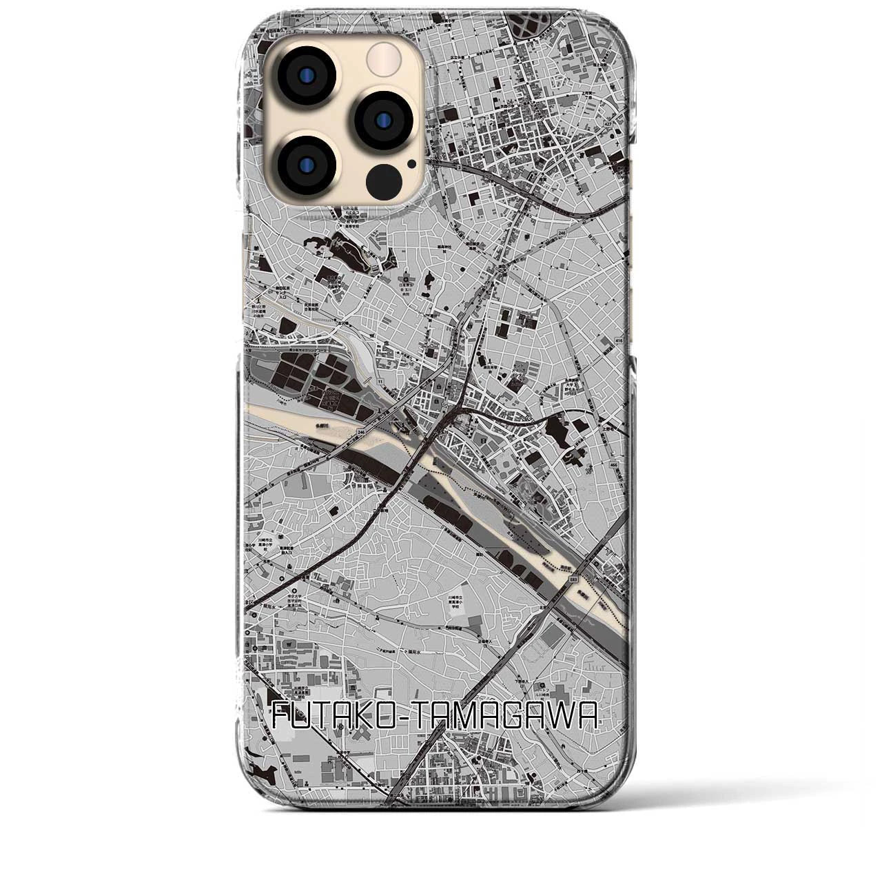 【二子玉川(東京都)】地図柄iPhoneケース(クリアタイプ)