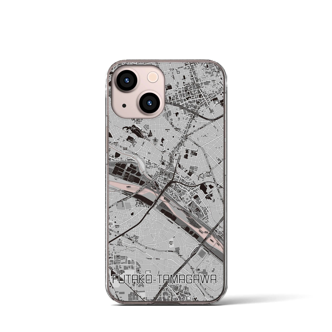 【二子玉川(東京都)】地図柄iPhoneケース(クリアタイプ)