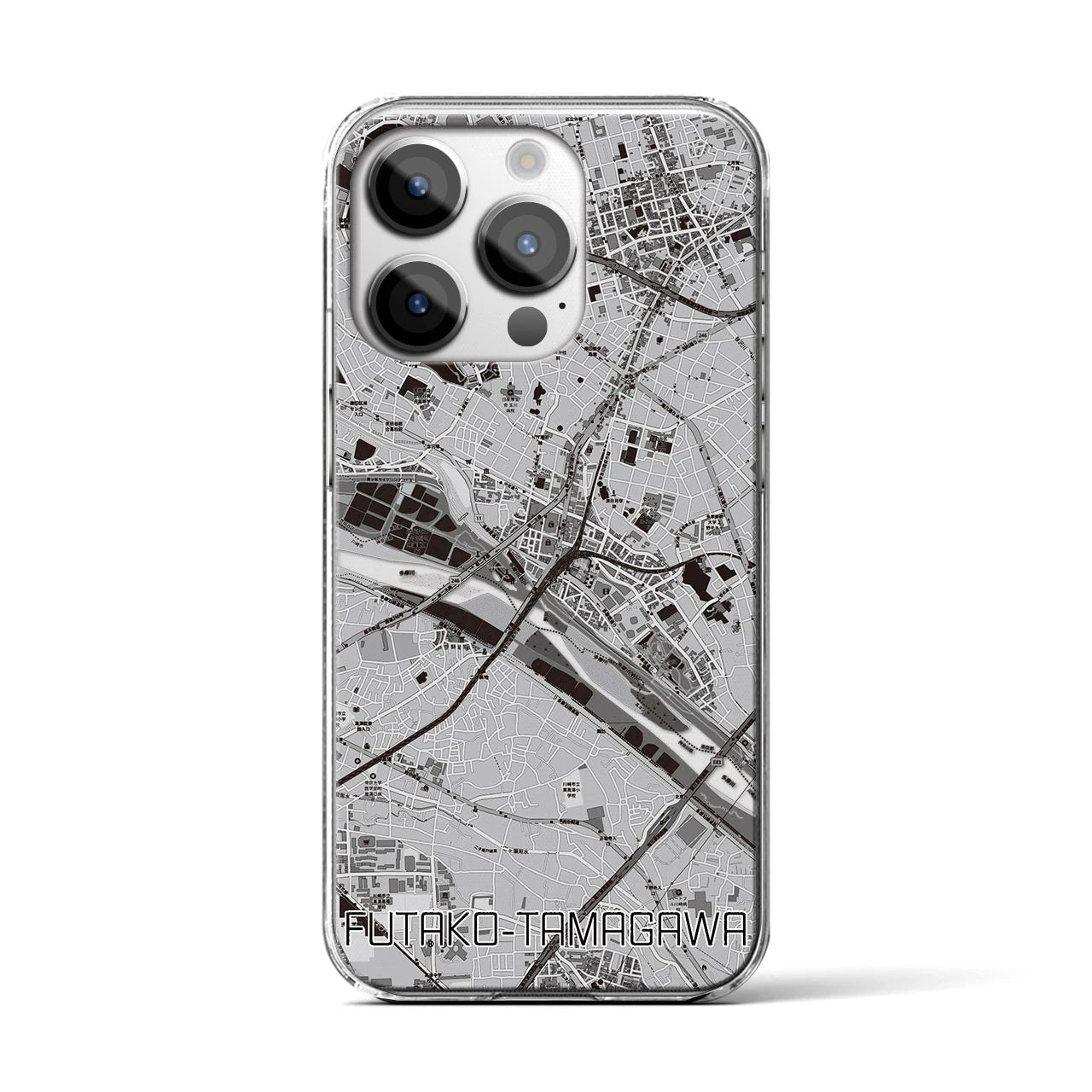 【二子玉川(東京都)】地図柄iPhoneケース(クリアタイプ)