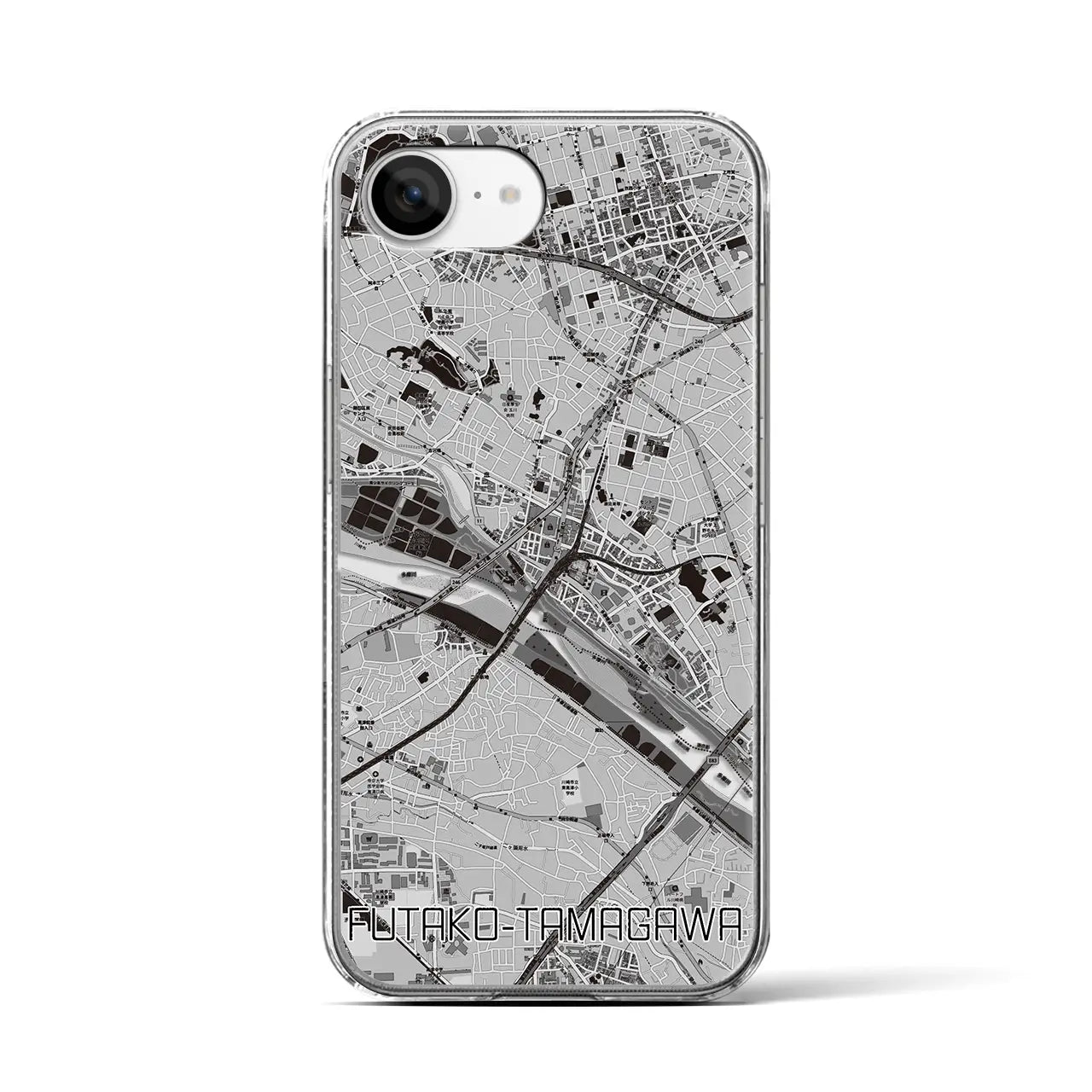 【二子玉川(東京都)】地図柄iPhoneケース(クリアタイプ)