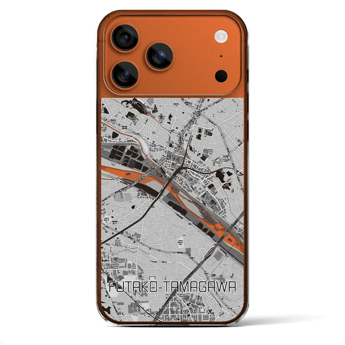 【二子玉川(東京都)】地図柄iPhoneケース(クリアタイプ)