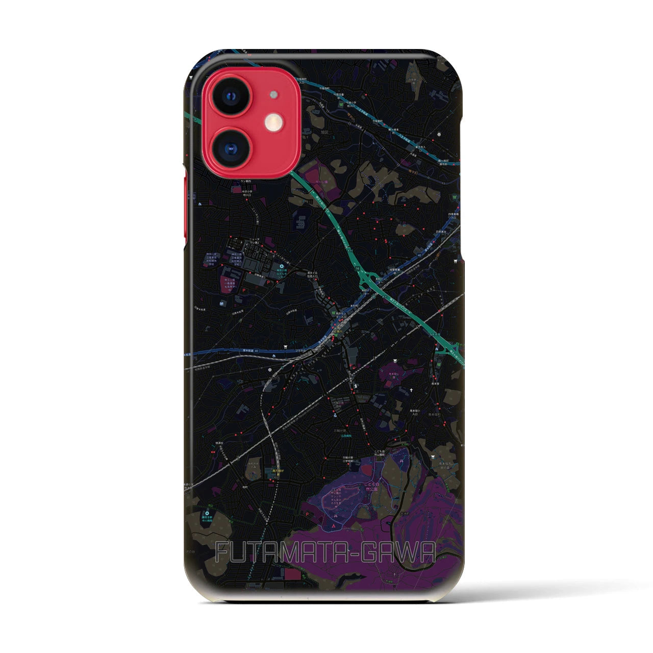 【二俣川(神奈川県)】地図柄iPhoneケース(バックカバータイプ)