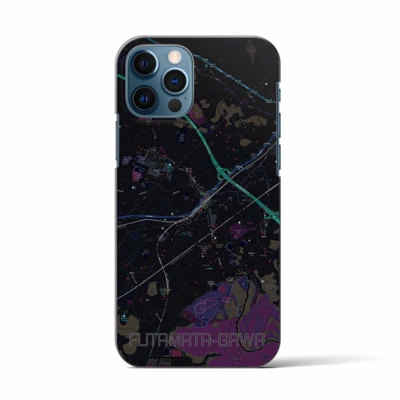 【二俣川(神奈川県)】地図柄iPhoneケース(バックカバータイプ)