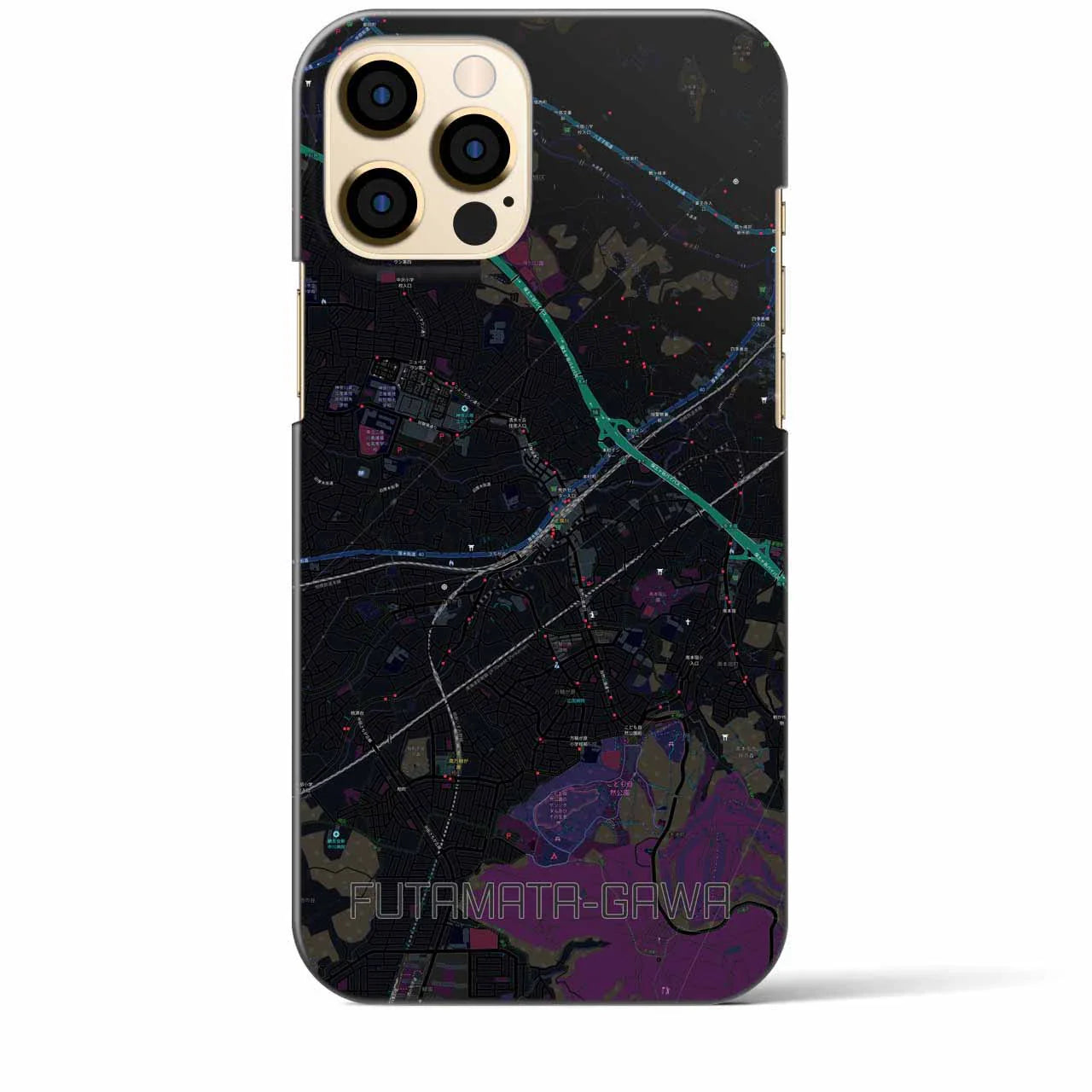 【二俣川(神奈川県)】地図柄iPhoneケース(バックカバータイプ)