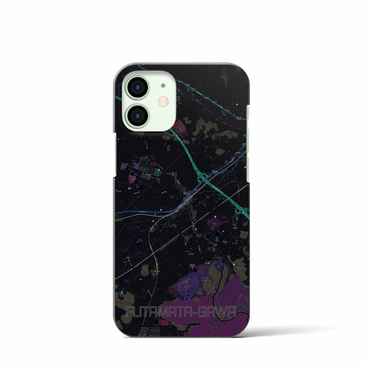 【二俣川(神奈川県)】地図柄iPhoneケース(バックカバータイプ)